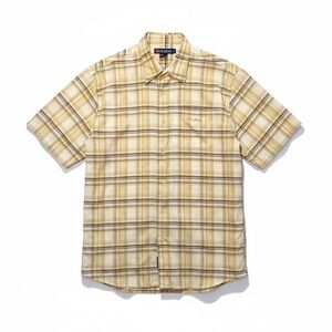 Vtg Paco Jeans  Plaid Casual Shirt Men's Large Short Sleeves Button Up